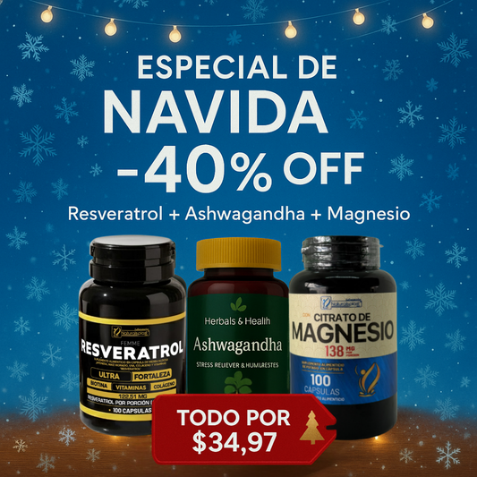 COMBO VITALIDAD #2⚡NAD + Ashwagandha + Citrato de Magnesio💊