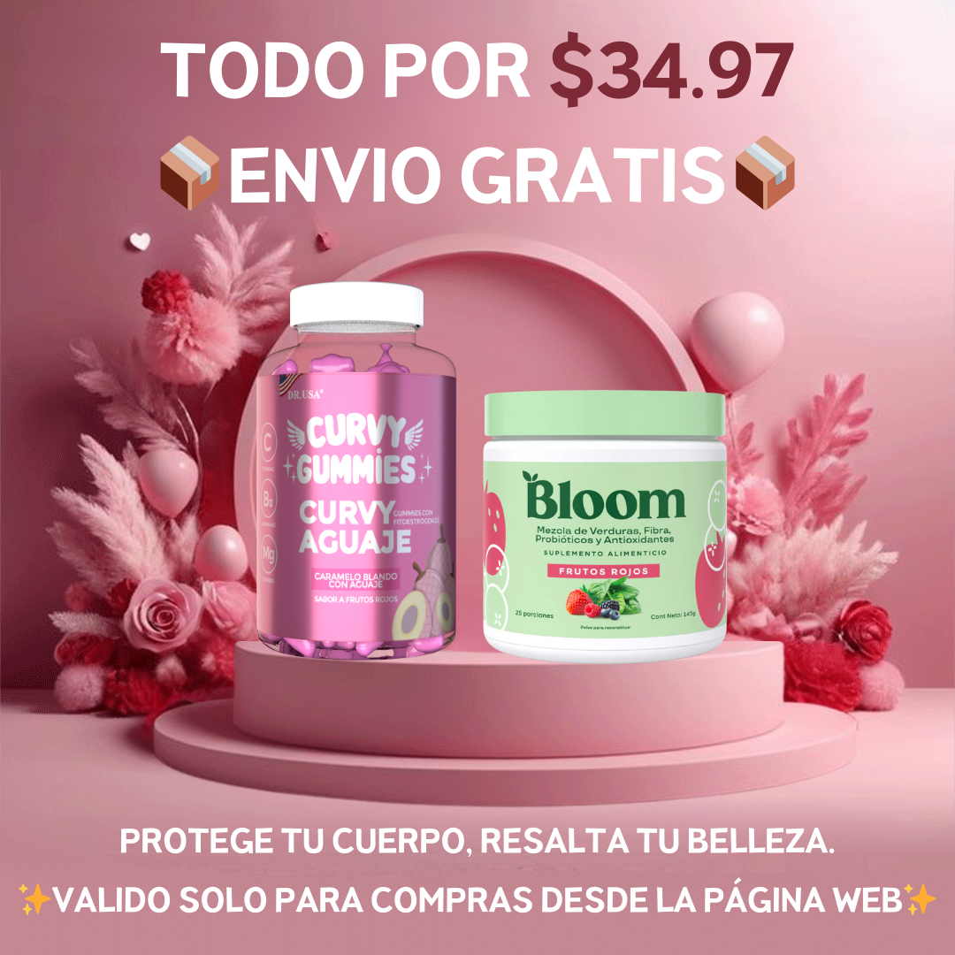 COMBO MOLDEA TU CINTURA🍓CURVY GUMMIES & BLOOM