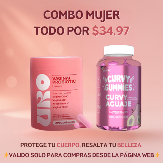 COMBO MUJER💝 CURVIES GUMMIES + URO PROBIOTICOS 🎁