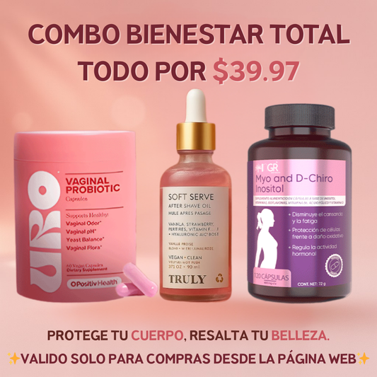 COMBO BIENESTAR TOTAL 💝URO PROBIOTICO + MYO INOSITOL + SERUM TRULY💝