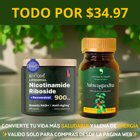 COMBO MEJORADO 💊 NAD + BOOSTED & ASHWAGANDHA